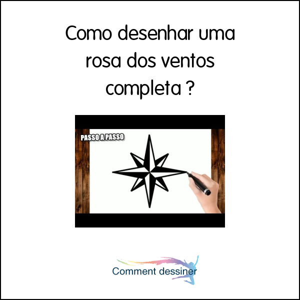 Como desenhar uma rosa dos ventos completa